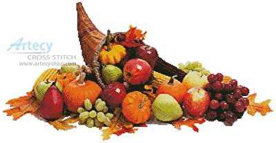 cross stitch pattern Horn of Plenty