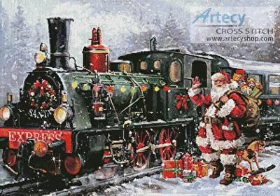 cross stitch pattern Christmas Express