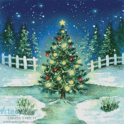 cross stitch pattern Christmas Tree