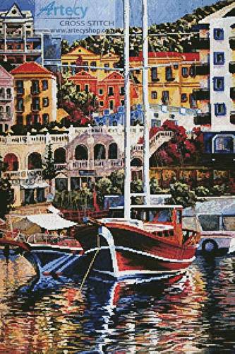 cross stitch pattern Coastal Waters