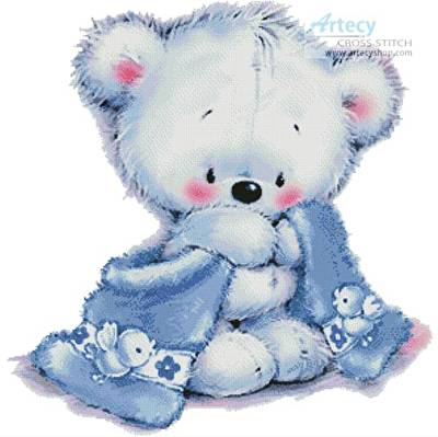 cross stitch pattern Teddy Boy