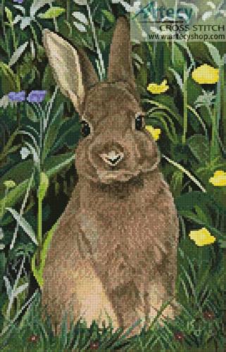 cross stitch pattern Rabbit Painting