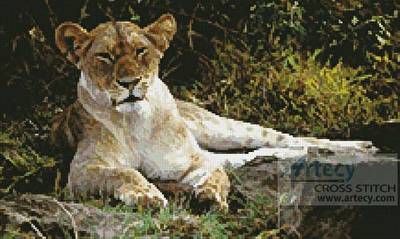 cross stitch pattern Lioness 3