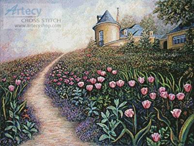 cross stitch pattern Mayflowers