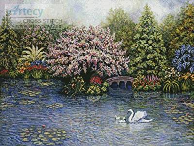 cross stitch pattern Swan Lake