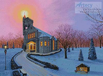 cross stitch pattern Christmas at St Gabriels