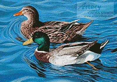 cross stitch pattern Mallards