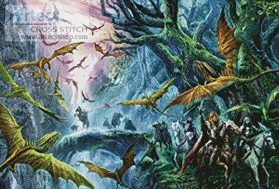cross stitch pattern The Forest Swarm