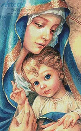 cross stitch pattern Mother of God