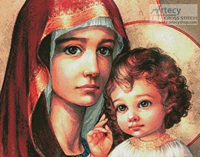 cross stitch pattern Mother of God 2