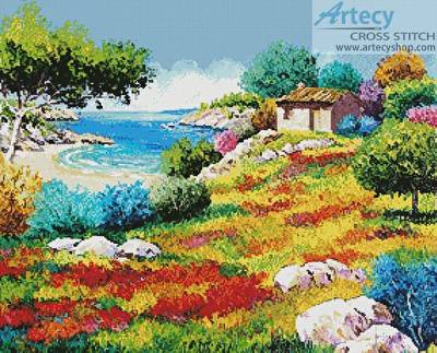 cross stitch pattern Sunset on the Beach