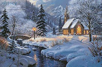 cross stitch pattern Midnight Clear