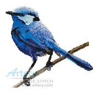 cross stitch pattern Male Splendid Fairy Wren