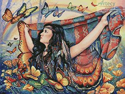 cross stitch pattern Butterfly Blanket