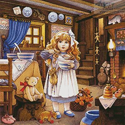 cross stitch pattern Goldilocks