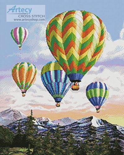 cross stitch pattern Hot Air Balloons 2