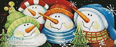 cross stitch pattern Merry Folks Greeting You