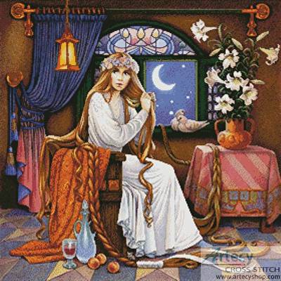 cross stitch pattern Rapunzel