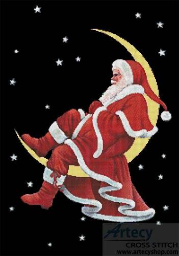 cross stitch pattern Santa Takes a Break