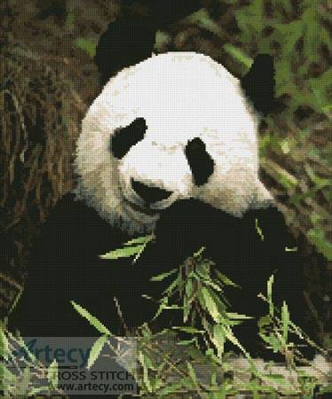 cross stitch pattern Panda 2