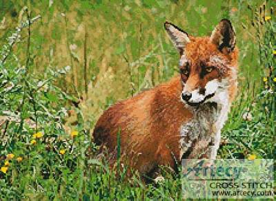 cross stitch pattern Red Fox