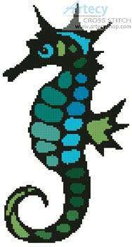 cross stitch pattern Seahorse Design 1