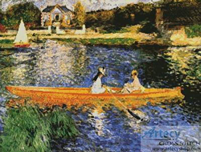 cross stitch pattern The Seine at Asnieres