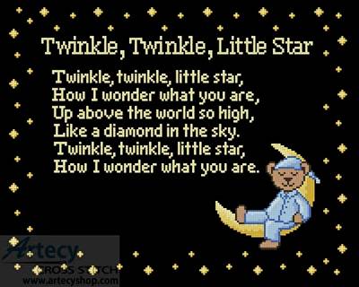 cross stitch pattern Twinkle Twinkle