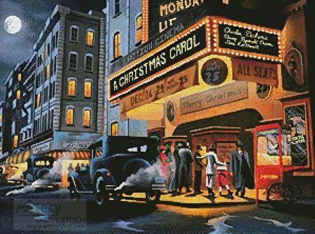 cross stitch pattern At the Cinema