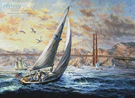 cross stitch pattern Golden Gate