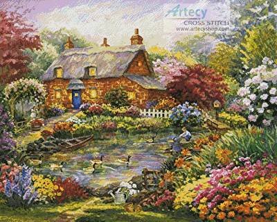 cross stitch pattern Summer Cottage