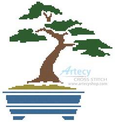 cross stitch pattern Bonsai