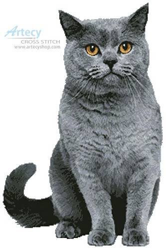 cross stitch pattern British Shorthair Cat