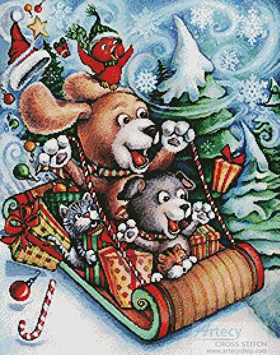 cross stitch pattern Dog Gone Good Time