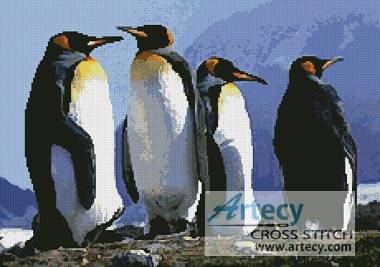 cross stitch pattern Emperor Penguins
