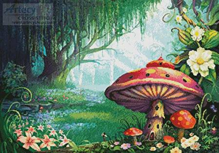 cross stitch pattern Enchanted Forest