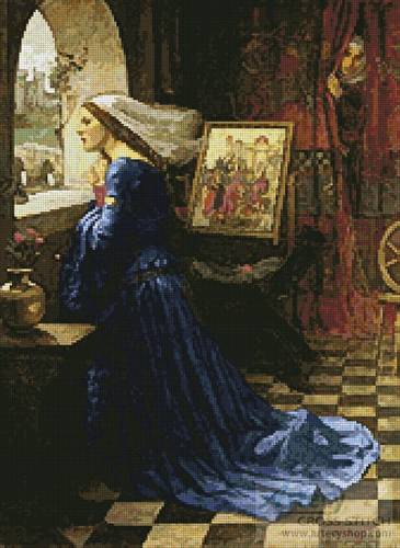 cross stitch pattern Fair Rosamund