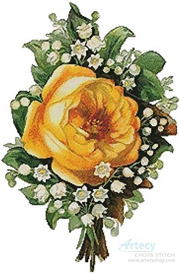 cross stitch pattern Floral Bouquet 4
