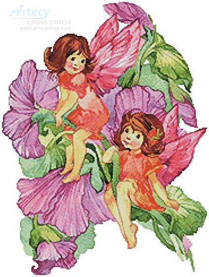 cross stitch pattern Flower Fairies 4