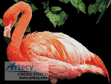 cross stitch pattern Flamingo