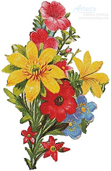 cross stitch pattern Floral Bouquet 5