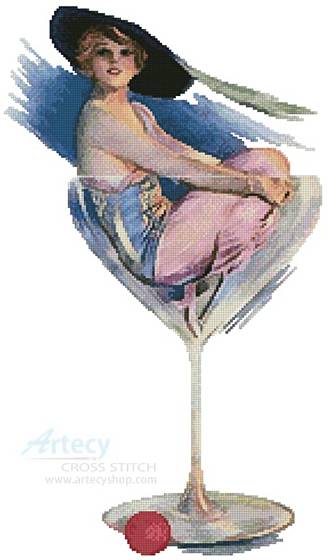 cross stitch pattern Glass Lady