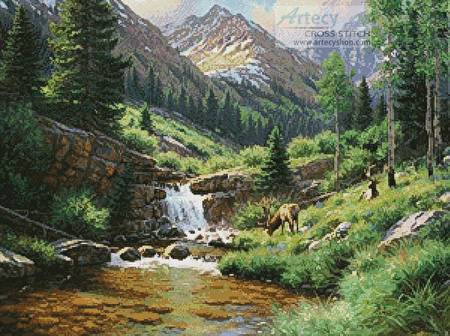 cross stitch pattern High Country Hideout