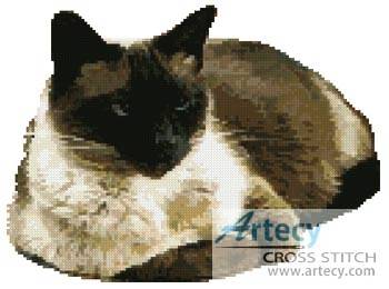 cross stitch pattern Holy Burmese