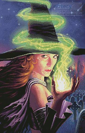 cross stitch pattern Hex of the Wicked Witch