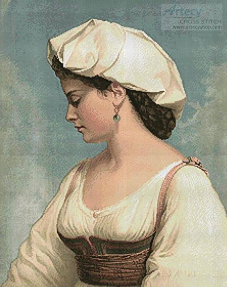 cross stitch pattern The Italian Beauty