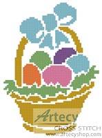 cross stitch pattern Little Easter Basket