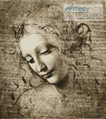 cross stitch pattern La Scapigliata