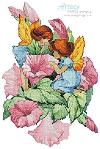 cross stitch pattern Flower Fairies 3
