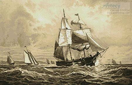 cross stitch pattern Marine View